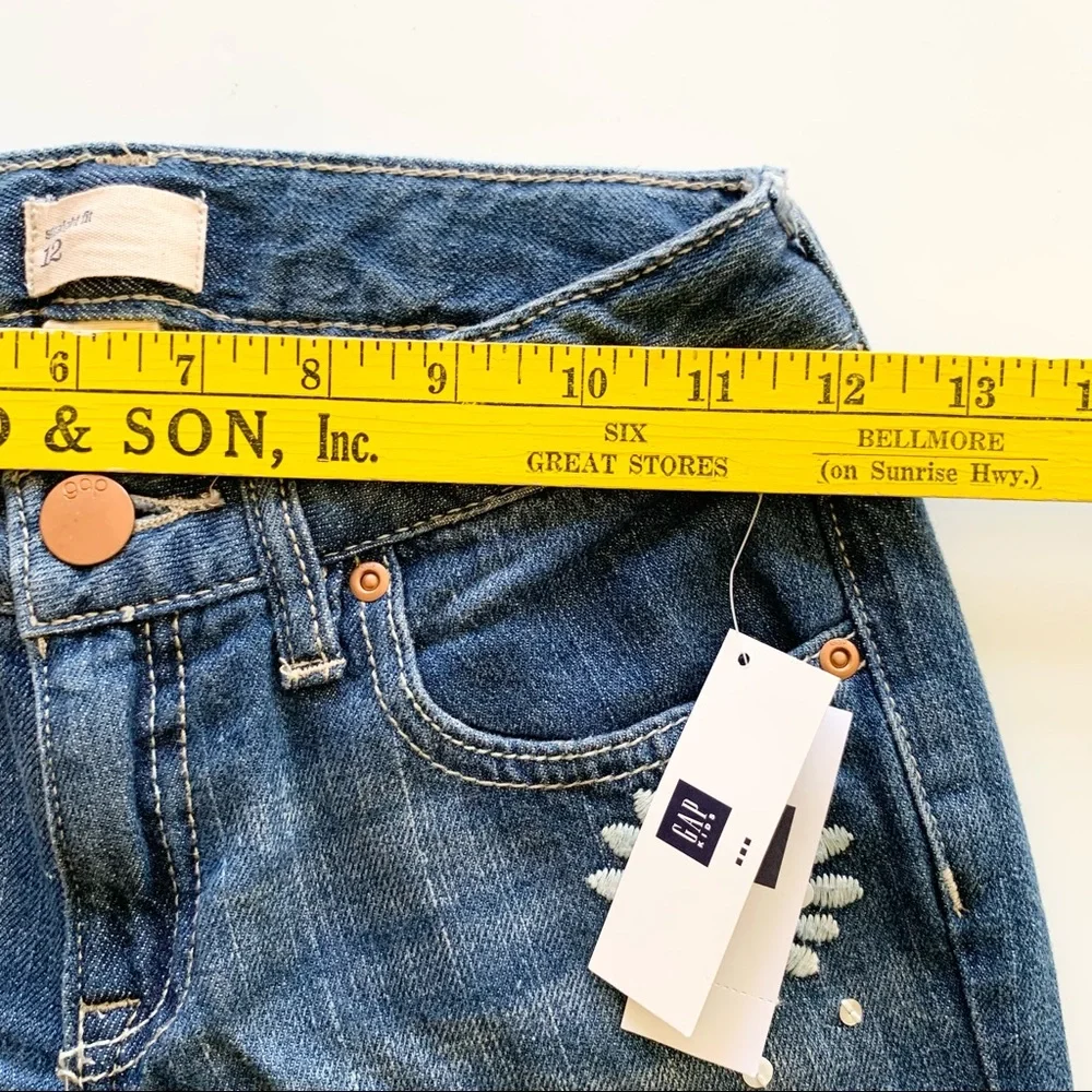🌸New🌸 GapKids Straight Fit Jeans Size 12 Sequin NWT